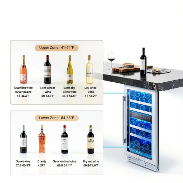 BODEGA Wine Cooler Dual Zone Built In Freestanding 30 Bottle-5