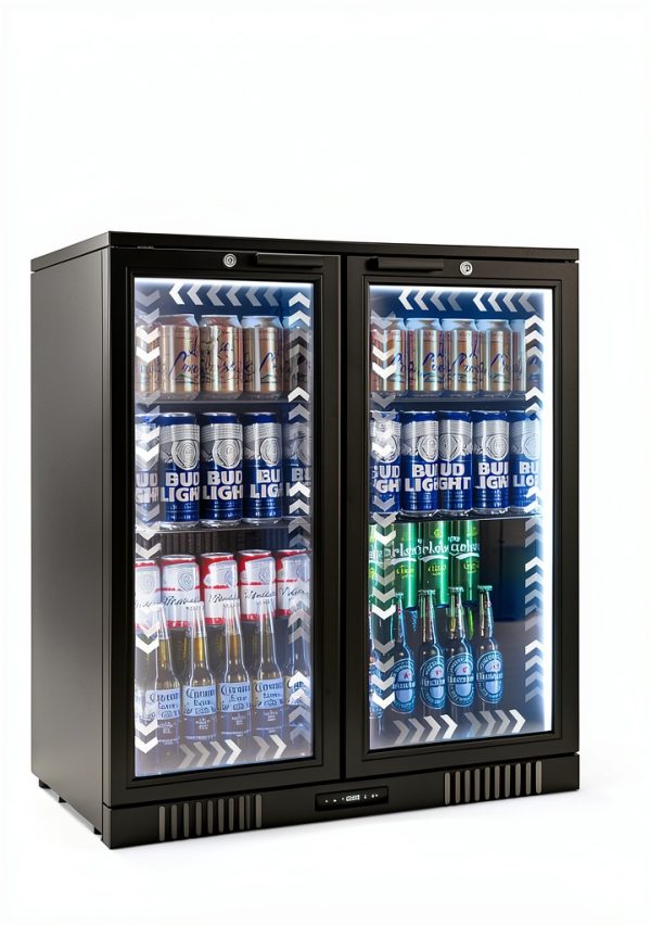 Pavo Black Beverage Cooler Undercounter Frost Free-2