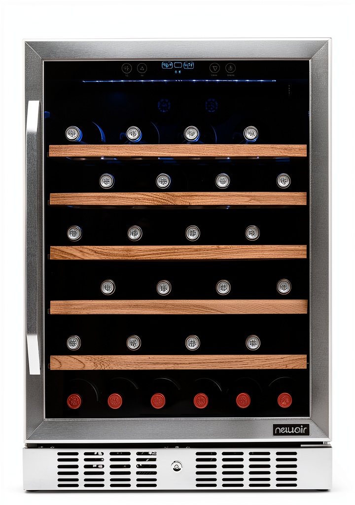 NewAir wine cooler installed in a modern kitchen