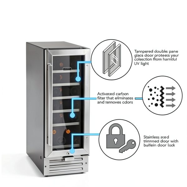 Whynter Wine Cellar Stainless Steel 19 Bottle Freestanding-3