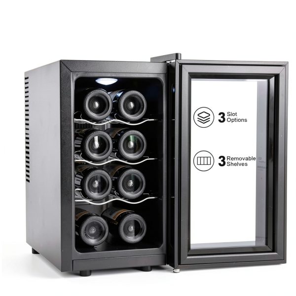 Tylza Wine Cooler 25L Black Adjustable Shelves Digital-6