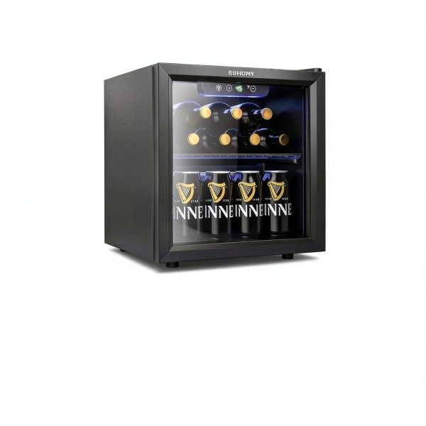 EUHOMY Mini Fridge Compact Beverage Refrigerator Black-3