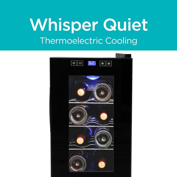 BLACK+DECKER Wine Cooler 8 Bottle Triple Pane Glass-3