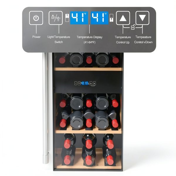Luztolent Wine Cooler Dual Zone Silver 26 Bottles-2
