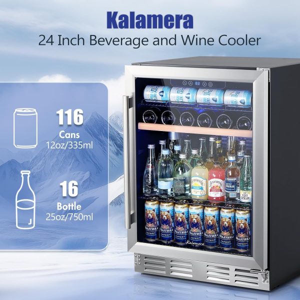 Kalamera Beverage Refrigerator Stainless Steel 5 Cubic Feet-1