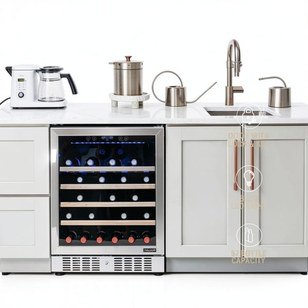 Wine Cooler NewAir Stainless Built In 52 Bottle-2
