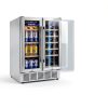 Pavo Black Beverage Refrigerator Dual Zone Touch Control-3
