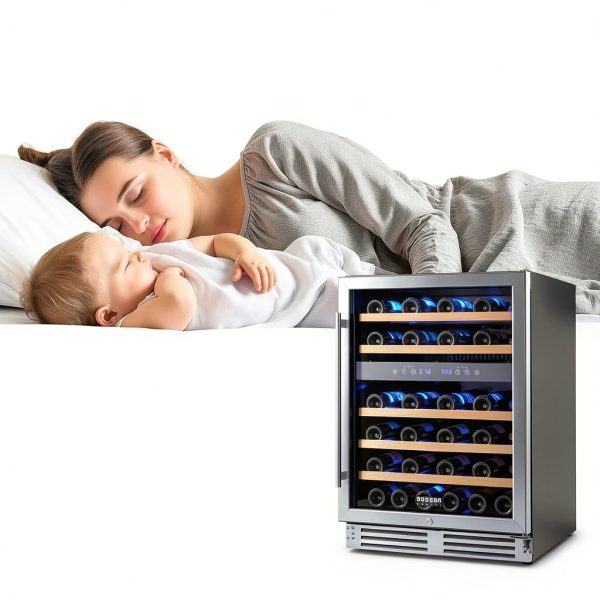 BODEGA Dual Zone Wine Cooler 46 Bottle Black Under Counter-7