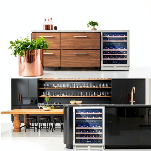 BODEGA Dual Zone Wine Cooler 46 Bottle Black Under Counter-6