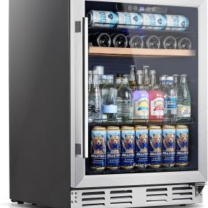 Kalamera Beverage Refrigerator Stainless Steel 5 Cubic Feet-0
