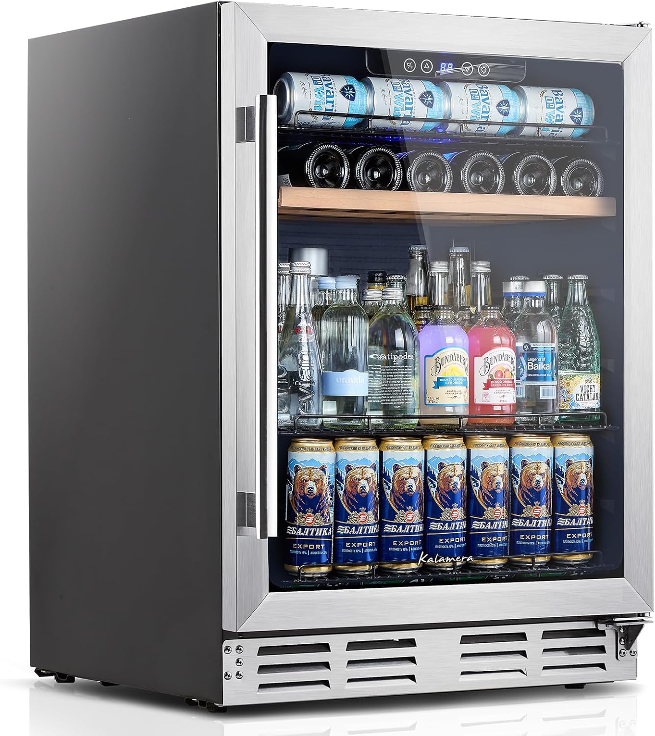 Kalamera beverage refrigerator in a modern kitchen setting