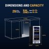 Steel 29 Bottle Wine Fridge Dual Zone Pavo-3