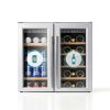 EUHOMY Wine Beverage Refrigerator Dual Zone Freestanding-1