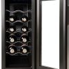 KIOMGLE Wine Fridge Black Thermoelectric Silent Freestanding-3