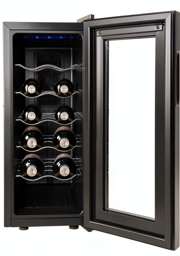 KIOMGLE Wine Fridge Black Thermoelectric Silent Freestanding-3