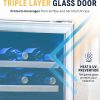 Steel 29 Bottle Wine Fridge Dual Zone Pavo-8