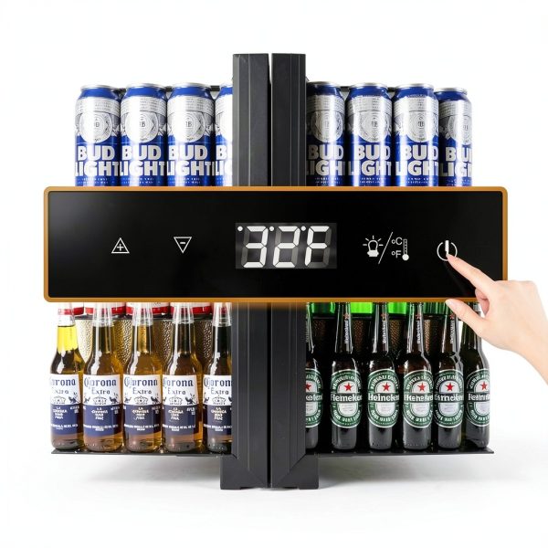 Pavo Black Beverage Cooler Undercounter Frost Free-1