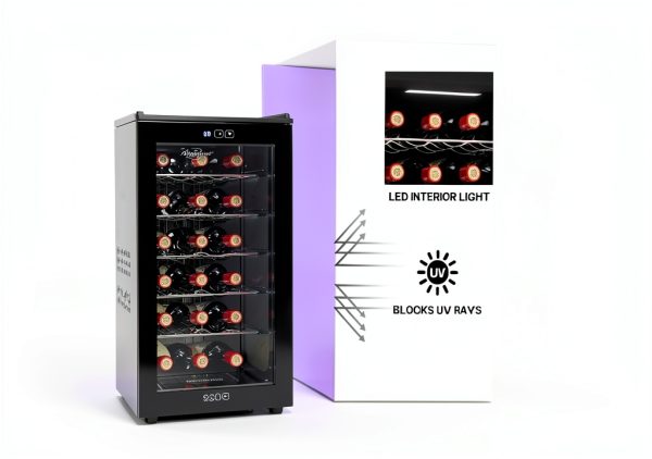 Koolatron Wine Cooler Dual Zone Compact Freestanding Black-4
