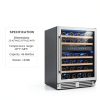 BODEGA Dual Zone Wine Cooler 46 Bottle Black Under Counter-1