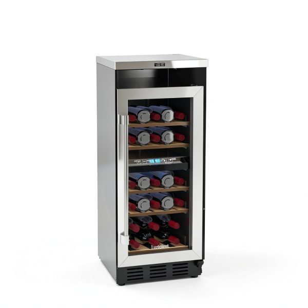 Luztolent Wine Cooler Dual Zone Silver 26 Bottles-1