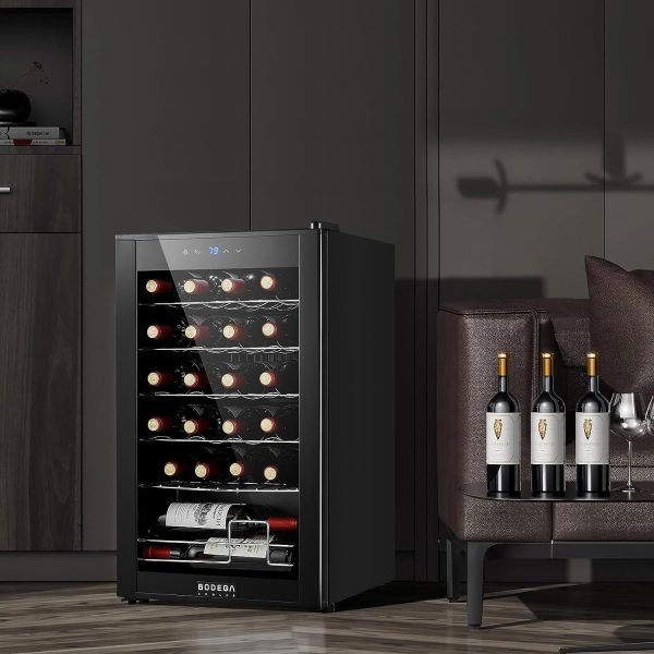 BODEGA Wine Cooler 24 Bottle Black Compressor Freestanding-6