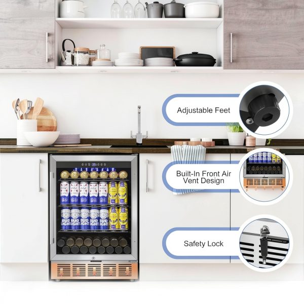 FoMup Stainless Steel Beverage Refrigerator 200 Cans-8