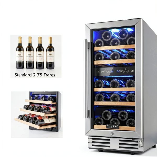 BODEGA Wine Cooler Dual Zone Built In Freestanding 30 Bottle-3