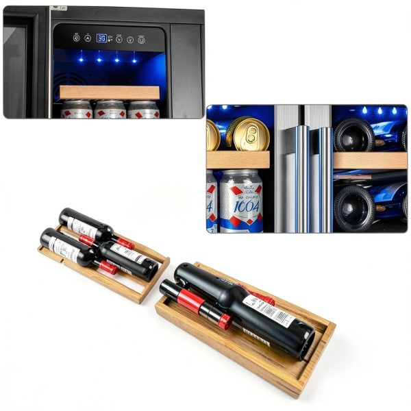 Pavo Black Beverage Refrigerator Dual Zone Touch Control-1