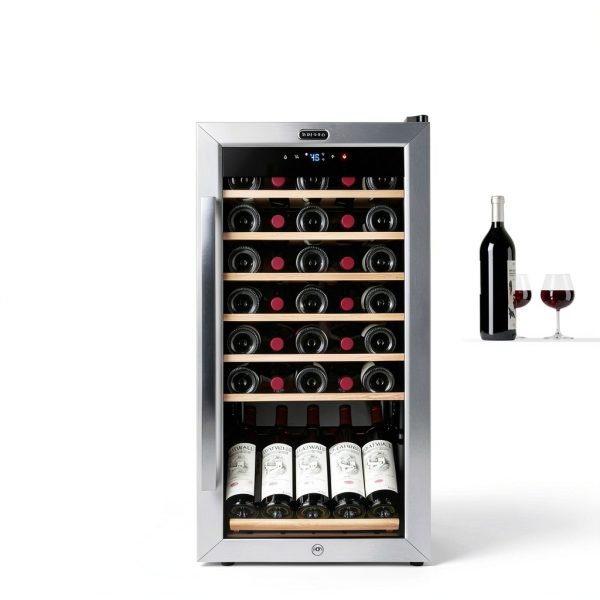 Whynter Wine Refrigerator Freestanding Gray Digital Control-4