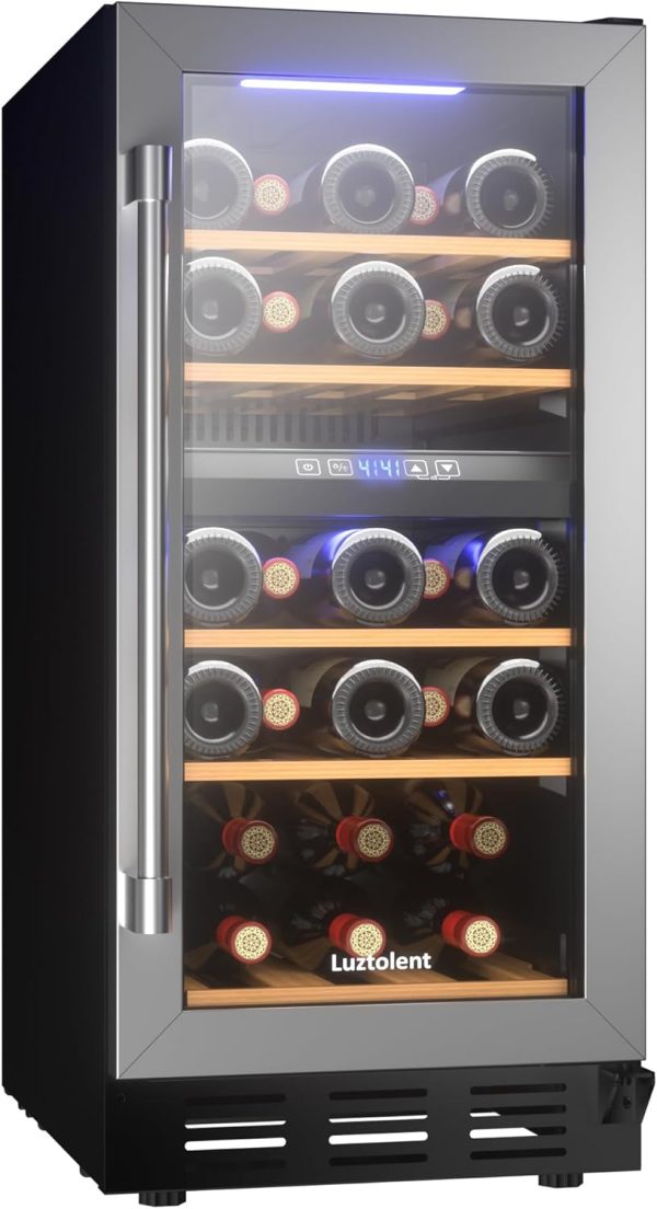Luztolent Wine Cooler Dual Zone Silver 26 Bottles-0