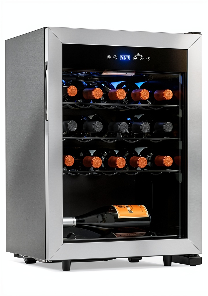 NewAir wine cooler placed in a modern kitchen setting