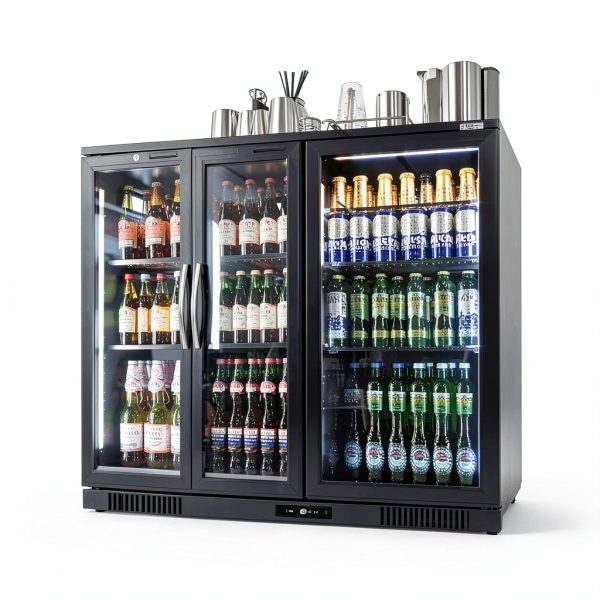 Pavo Black Beverage Cooler Undercounter Frost Free-5