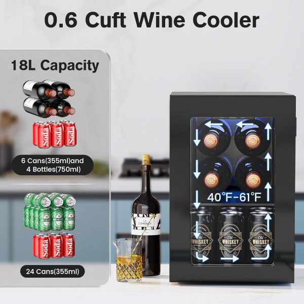 Electactic Beverage Refrigerator Compact Black Temperature-1