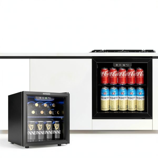 EUHOMY Mini Fridge Compact Beverage Refrigerator Black-6