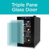 BLACK+DECKER Wine Cooler 8 Bottle Triple Pane Glass-1