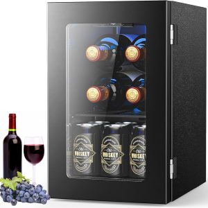 Electactic Beverage Refrigerator Compact Black Temperature-0