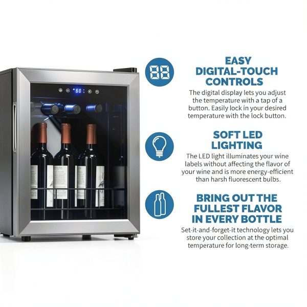 Wine Cooler NewAir Stainless 23 Bottle Freestanding-4