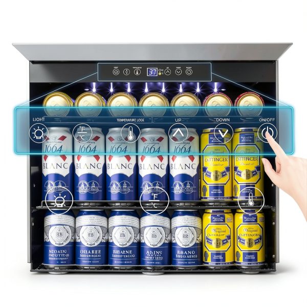 FoMup Stainless Steel Beverage Refrigerator 200 Cans-4
