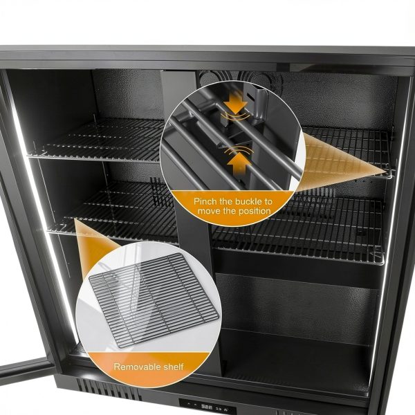 Pavo Black Beverage Cooler Undercounter Frost Free-8