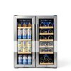 Pavo Black Beverage Refrigerator Dual Zone Touch Control-2