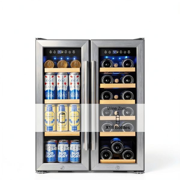 Pavo Black Beverage Refrigerator Dual Zone Touch Control-2