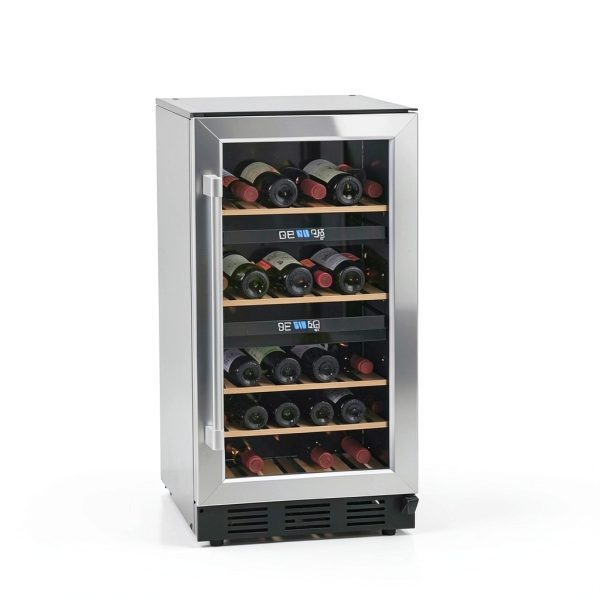 Luztolent Wine Cooler Dual Zone Silver 26 Bottles-5