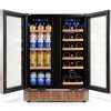 Pavo Black Beverage Refrigerator Dual Zone Touch Control-5