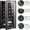 BODEGA Wine Cooler 24 Bottle Black Compressor Freestanding-3