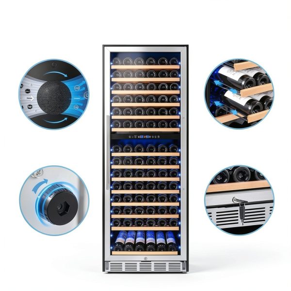 Wine Refrigerator Pavo Stainless Steel Dual Zone-7