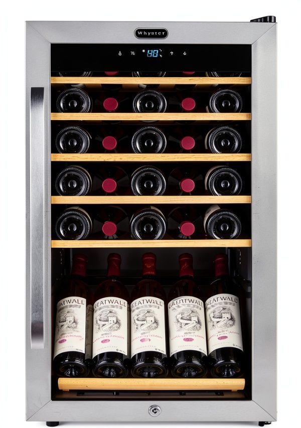 Whynter Wine Refrigerator Freestanding Gray Digital Control-0