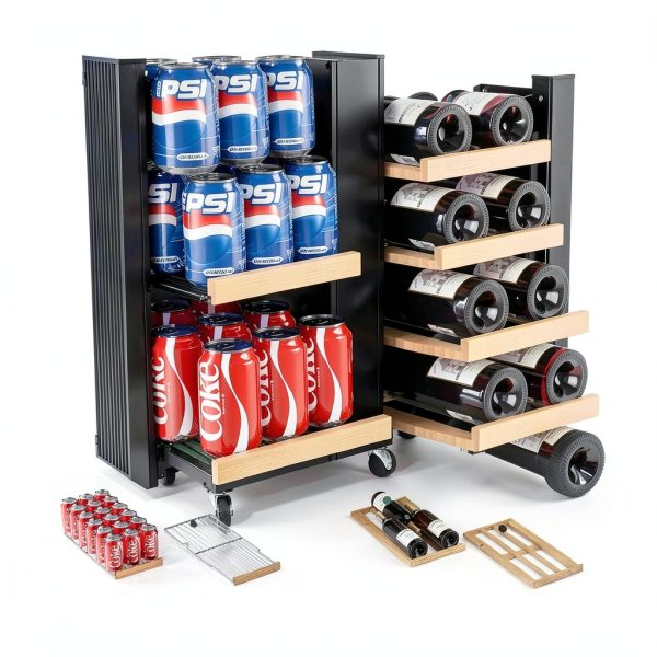 EUHOMY Wine Beverage Refrigerator Dual Zone Freestanding-2
