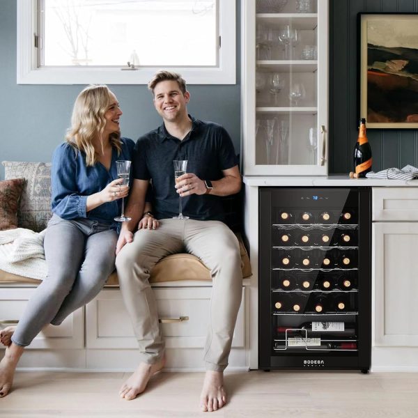 BODEGA Wine Cooler 24 Bottle Black Compressor Freestanding-1