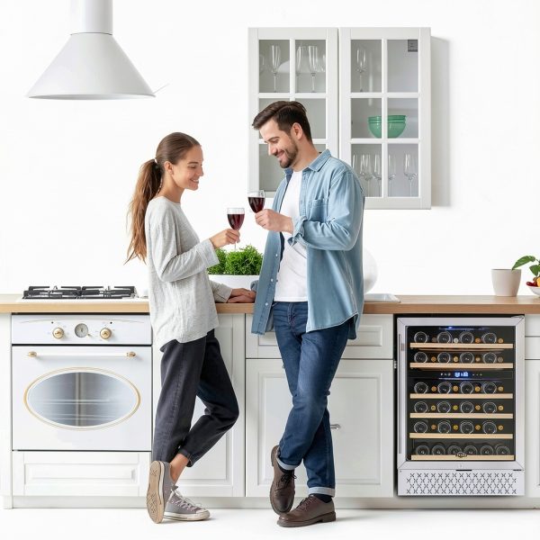 Tylza Dual Zone Wine Cooler Black 54 Bottle Capacity-1