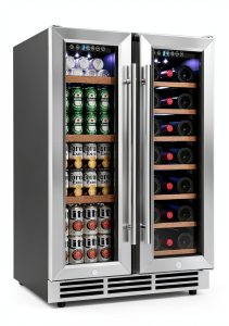 EUHOMY Wine Beverage Refrigerator Dual Zone Freestanding-0